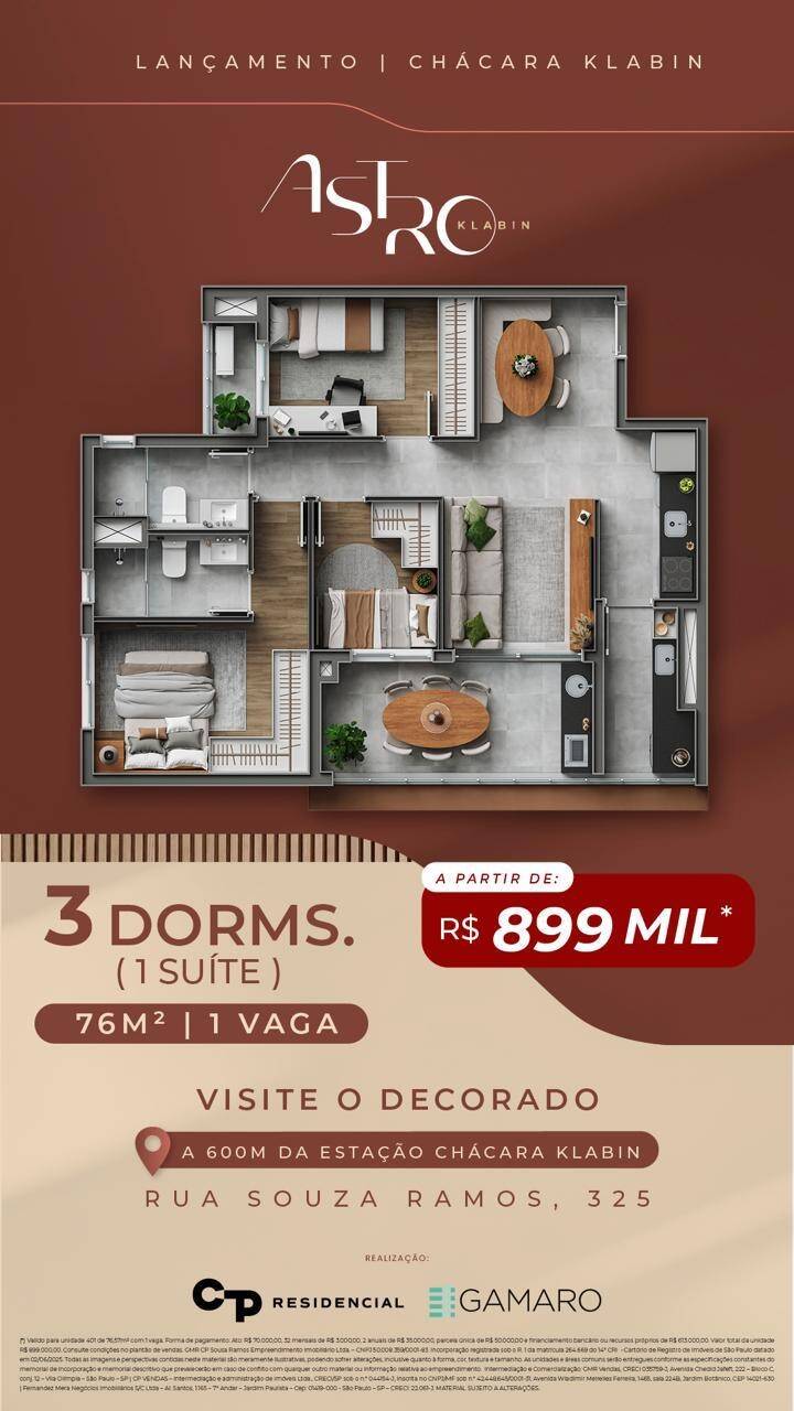 Apartamento, 3 quartos, 76 m² - Foto 1